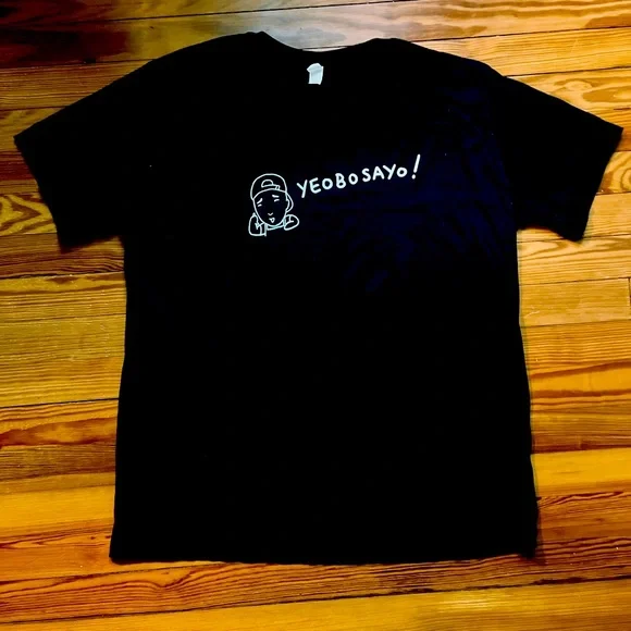 Yeobosayo! (Korean hello) Black 3XL Alternative T-shirt - Picture 2 of 3